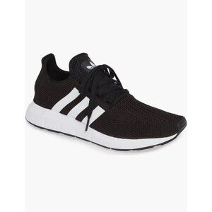 Adidas Swift Run Gender Inclusive Sneaker 80's Black White Sz 8.5 GUC